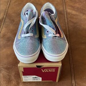 Vans Kids Sparkly Sneakers - Purple and Blue